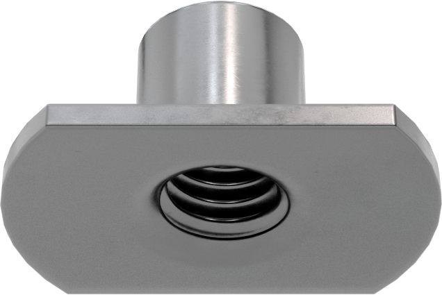 18-8 Paslanmaz Çelik Dar Tabanlı Kaynak Somunu, M6 x 1 mm Diş Boyutu