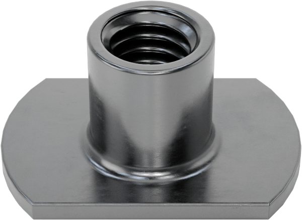 18-8 Paslanmaz Çelik Dar Tabanlı Kaynak Somunu, M6 x 1 mm Diş Boyutu