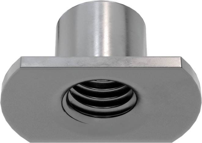 18-8 Paslanmaz Çelik Dar Tabanlı Kaynak Somunu, M10 x 1,5 mm Diş Boyutu