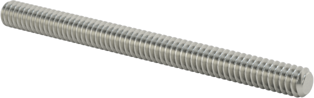Süper Korozyona Dayanıklı 316 Paslanmaz Çelik Dişli Çubuk, 0-80 Diş Boyutu, 3/4" Uzunluk