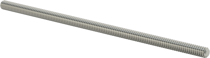 Süper Korozyona Dayanıklı 316 Paslanmaz Çelik Dişli Çubuk, 0-80 Diş Boyutu, 1-1/2" Uzunluk