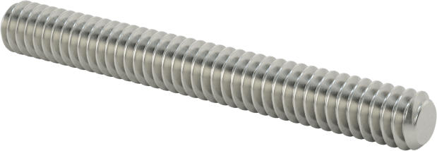 Süper Korozyona Dayanıklı 316 Paslanmaz Çelik Dişli Çubuk, 2-56 Diş Boyutu, 3/4" Uzunluk