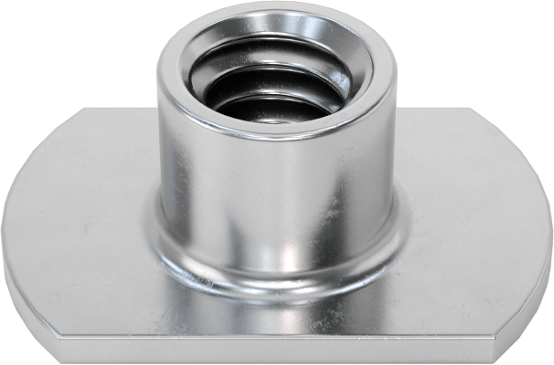 Çelik Dar Tabanlı Kaynak Somunları, 1/4"-20 Diş Boyutu, 1/4" Namlu Yüksekliği