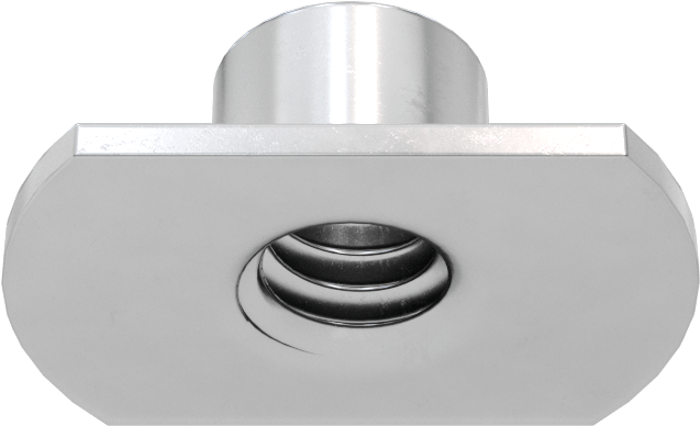 Çelik Dar Tabanlı Kaynak Somunları, 1/4"-20 Diş Boyutu, 1/4" Namlu Yüksekliği