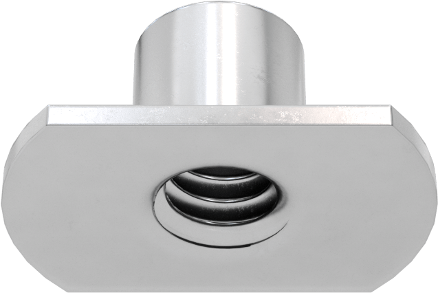 Çelik Dar Tabanlı Kaynak Somunları, 1/4"-20 Diş Boyutu, 5/16" Namlu Yüksekliği