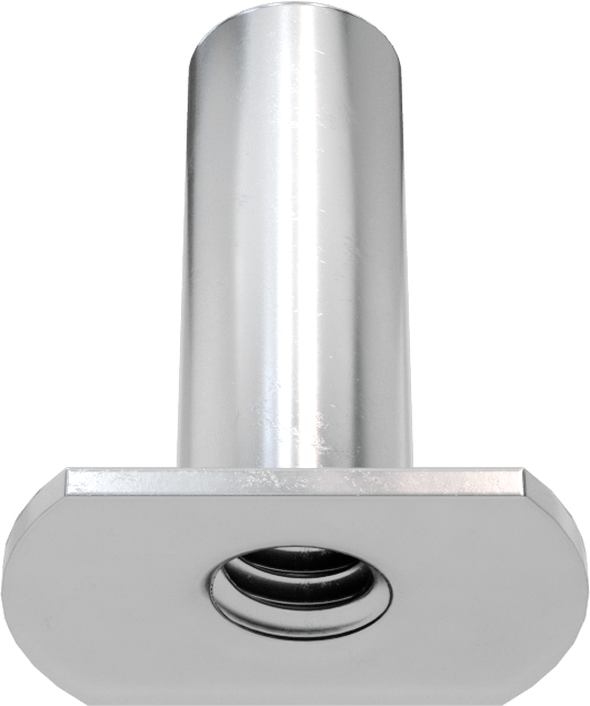 Çelik Dar Tabanlı Kaynak Somunları, 1/4"-20 Diş Boyutu, 7/8" Namlu Yüksekliği