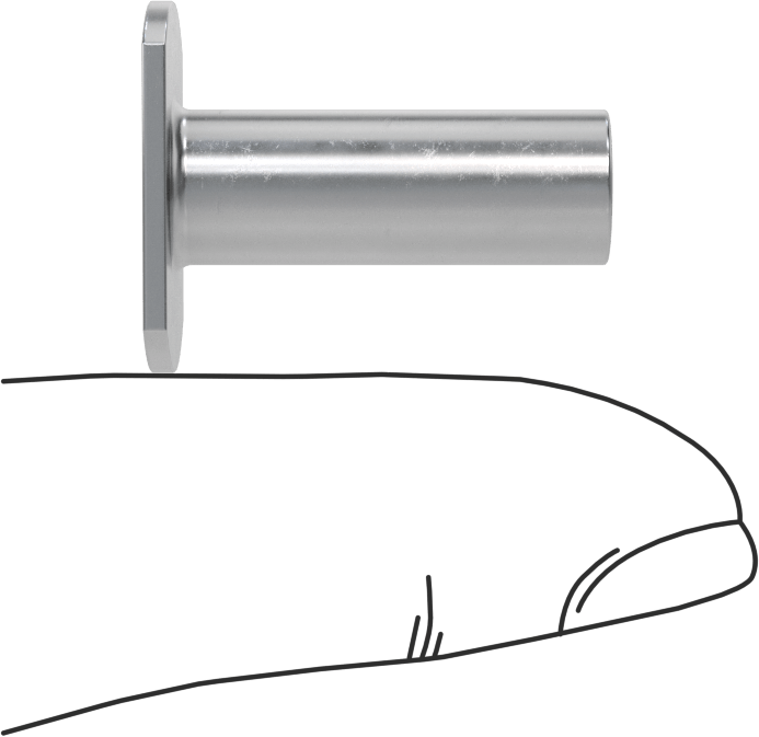 Çelik Dar Tabanlı Kaynak Somunları, 1/4"-20 Diş Boyutu, 7/8" Namlu Yüksekliği