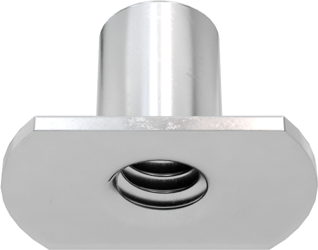 Çelik Dar Tabanlı Kaynak Somunları, 1/4"-20 Diş Boyutu, 7/16 inç Namlu Yüksekliği