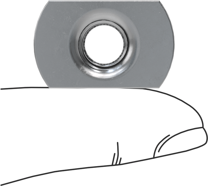 Çelik Dar Tabanlı Kaynak Somunları, 3/8"-16 Diş Boyutu