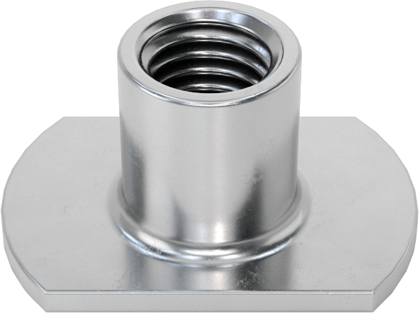 Çelik Dar Tabanlı Kaynak Somunları, 1/4"-28 Diş Boyutu