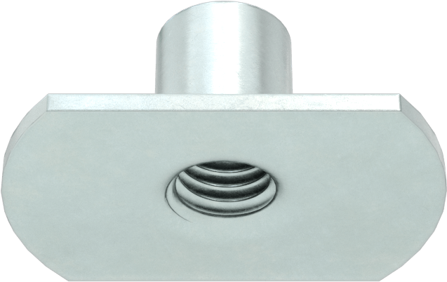 Çelik Dar Tabanlı Kaynak Somunları, Çinko Kaplamalı, M5 x 0,8 mm Diş Boyutu