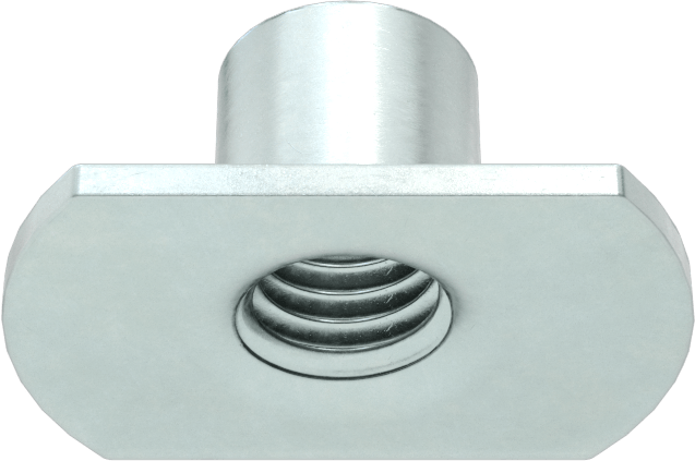 Çelik Dar Tabanlı Kaynak Somunları, Çinko Kaplamalı, M6 x 1 mm Diş Boyutu