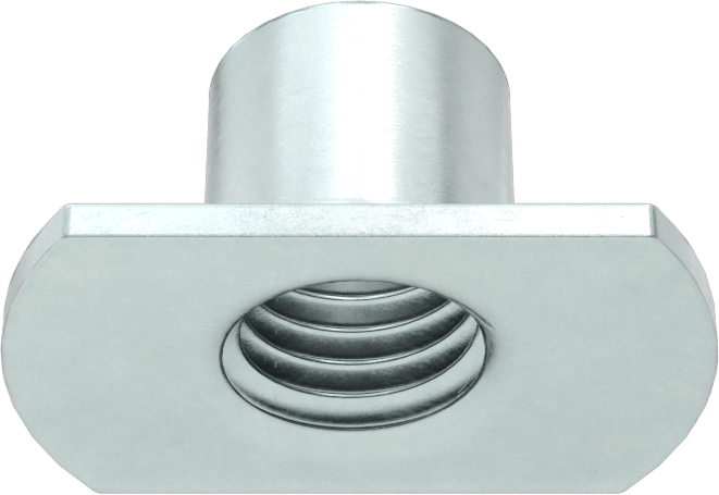 Çelik Dar Tabanlı Kaynak Somunları, Çinko Kaplamalı, M10 x 1,5 mm Diş Boyutu
