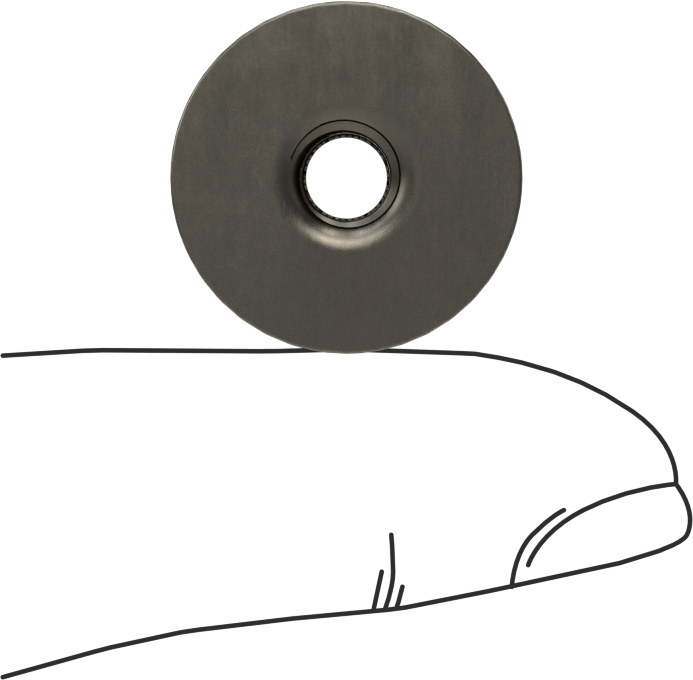 Çelik Yuvarlak Tabanlı Kaynak Somunu, 1/4"-20 Diş Boyutu, 3/4" Taban Çapı, 7/16 inç Namlu Yüksekliği