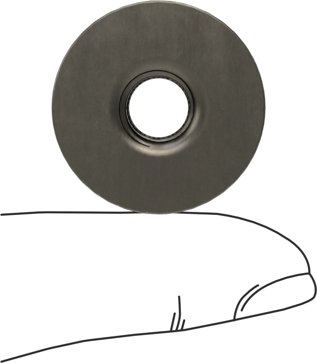 Çelik Yuvarlak Tabanlı Kaynak Somunu, 3/8"-16 Diş Boyutu, 1“ Çap x 5/64” Kalınlık Taban
