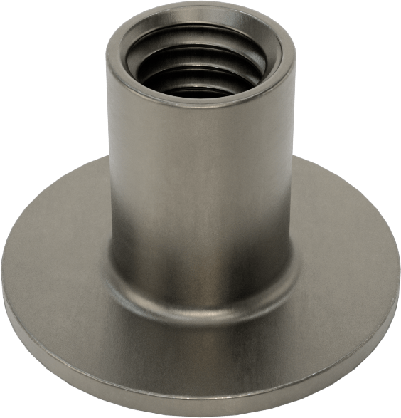 Çelik Yuvarlak Tabanlı Kaynak Somunu, 3/8"-16 Diş Boyutu, 1/16" Taban Kalınlığı