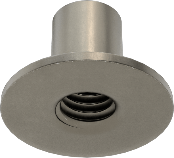 Çelik Yuvarlak Tabanlı Kaynak Somunu, 3/8"-16 Diş Boyutu, 1/16" Taban Kalınlığı