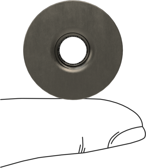 Çelik Yuvarlak Tabanlı Kaynak Somunu, 3/8"-16 Diş Boyutu, 1/16" Taban Kalınlığı