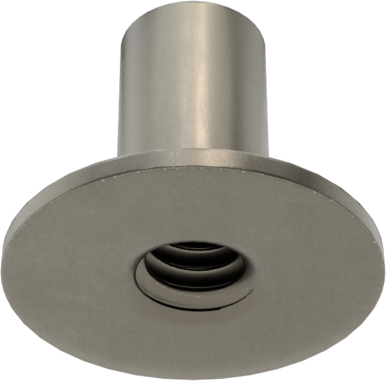 Çelik Yuvarlak Tabanlı Kaynak Somunu, 1/4"-20 Diş Boyutu, 3/4" Taban Çapı, 9/16 inç Namlu Yüksekliği