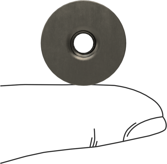 Çelik Yuvarlak Tabanlı Kaynak Somunu, 1/4"-20 Diş Boyutu, 3/4" Taban Çapı, 9/16 inç Namlu Yüksekliği