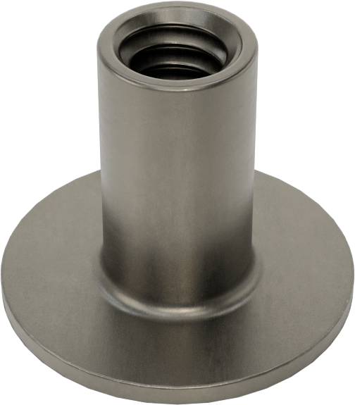 Çelik Yuvarlak Tabanlı Kaynak Somunu, 1/4"-20 Diş Boyutu, 3/4" Taban Çapı, 9/16 inç Namlu Yüksekliği