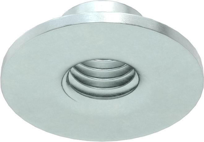 Çelik Yuvarlak Tabanlı Kaynak Somunu, Çinko Kaplamalı, 1/2"-13 Diş Boyutu, 0,591“ Çap x 3/8” Yükseklikli Namlu