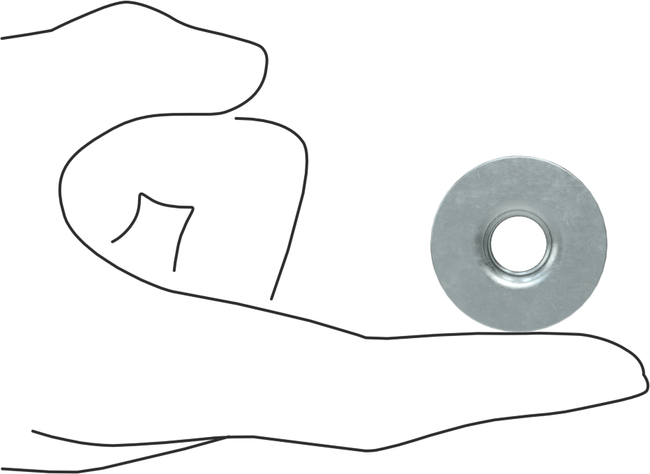 Çelik Yuvarlak Tabanlı Kaynak Somunu, Çinko Kaplamalı, 1/2"-13 Diş Boyutu, 0,591“ Çap x 3/8” Yükseklikli Namlu