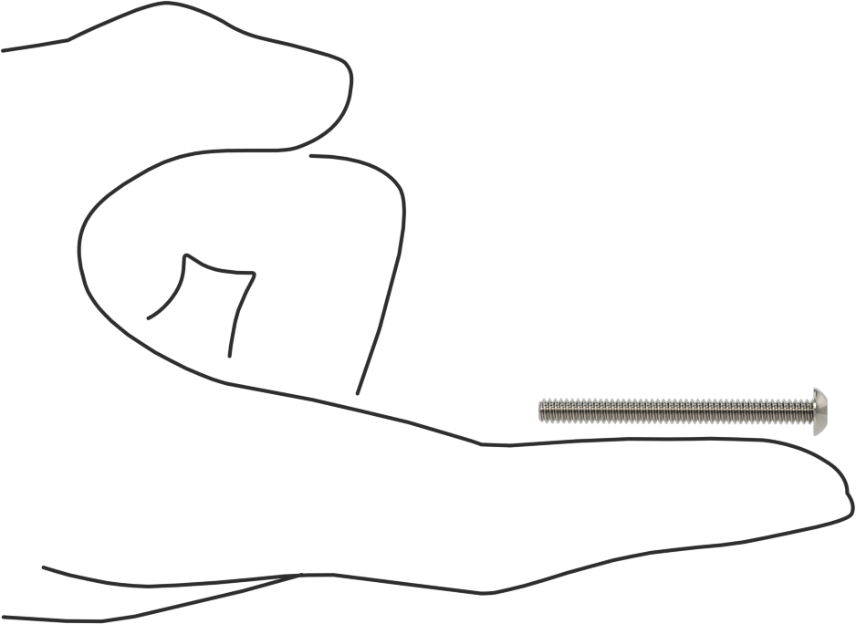 18-8 Paslanmaz Çelik Düğme Başlı Torx Vidalar, 6-32 Diş, 1-1/2" Uzunluk