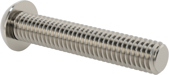 18-8 Paslanmaz Çelik Düğme Başlı Torx Vidalar, 3/8"-16 Diş, 2" Uzunluk