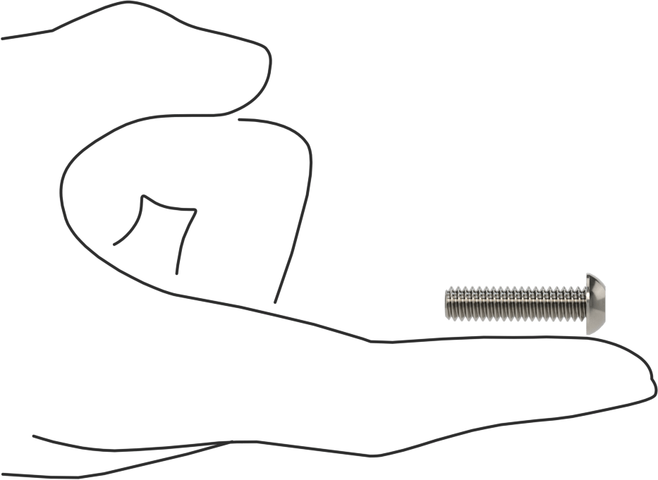 18-8 Paslanmaz Çelik Düğme Başlı Torx Vidalar, 1/4"-20 Diş, 1" Uzunluk