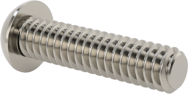 18-8 Paslanmaz Çelik Düğme Başlı Torx Vidalar, 1/4"-20 Diş, 1" Uzunluk
