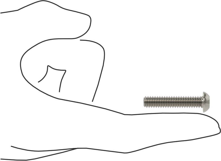 18-8 Paslanmaz Çelik Düğme Başlı Torx Vidalar, 1/4"-20 Diş, 1-1/4" Uzunluk