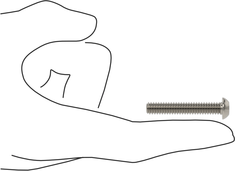 18-8 Paslanmaz Çelik Düğme Başlı Torx Vidalar, 1/4"-20 Diş, 1-1/2" Uzunluk