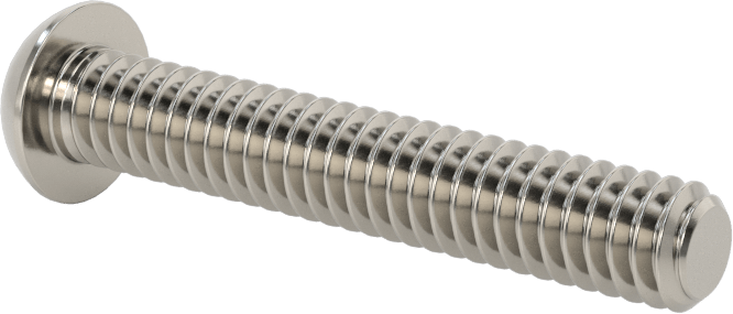 18-8 Paslanmaz Çelik Düğme Başlı Torx Vidalar, 1/4"-20 Diş, 1-1/2" Uzunluk