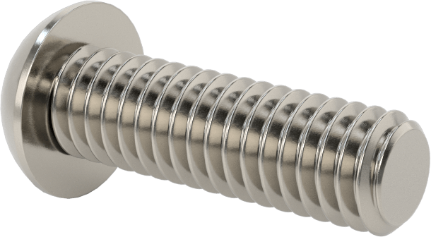 18-8 Paslanmaz Çelik Düğme Başlı Torx Vidalar, 5/16"-18 Diş, 1" Uzunluk