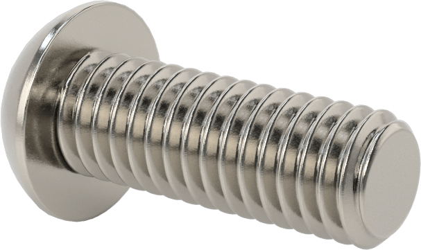 18-8 Paslanmaz Çelik Düğme Başlı Torx Vidalar, 3/8"-16 Diş, 1" Uzunluk