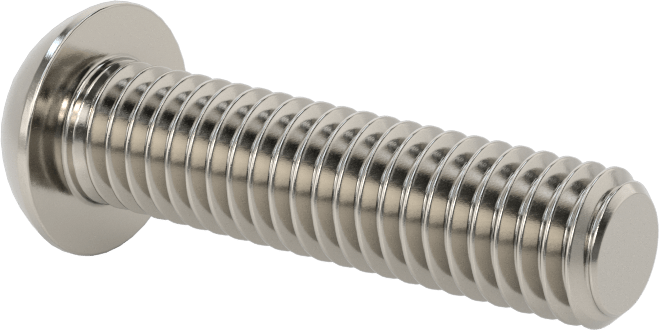 18-8 Paslanmaz Çelik Düğme Başlı Torx Vidalar, 3/8"-16 Diş, 1-1/2" Uzunluk