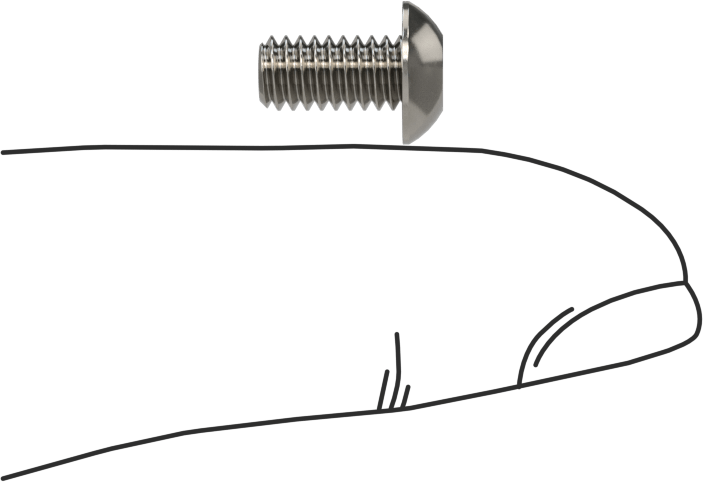 18-8 Paslanmaz Çelik Düğme Başlı Torx Vidalar, 8-32 Diş, 5/16" Uzunluk