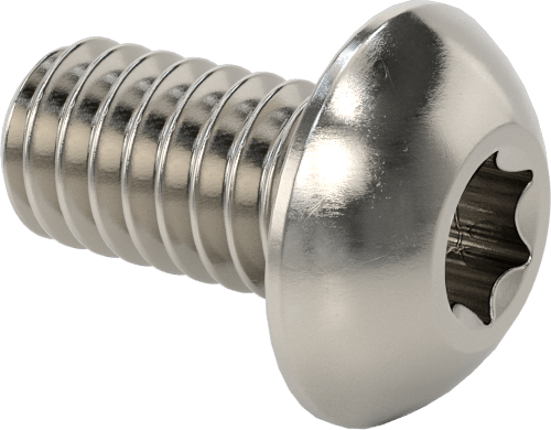 18-8 Paslanmaz Çelik Düğme Başlı Torx Vidalar, 8-32 Diş, 5/16" Uzunluk