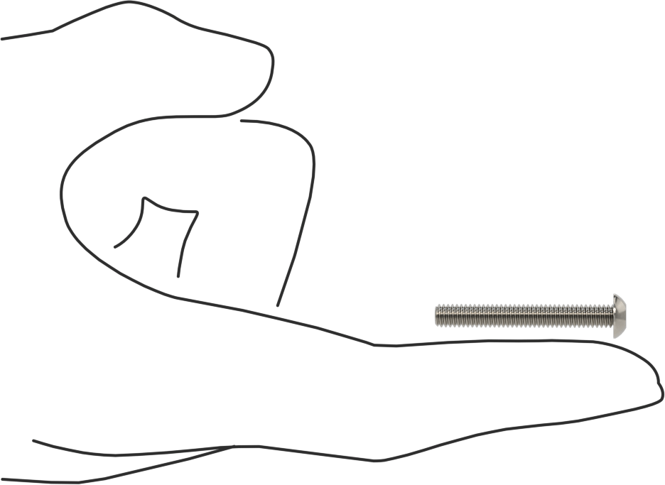 18-8 Paslanmaz Çelik Düğme Başlı Torx Vidalar, 8-32 Diş, 1-1/4" Uzunluk