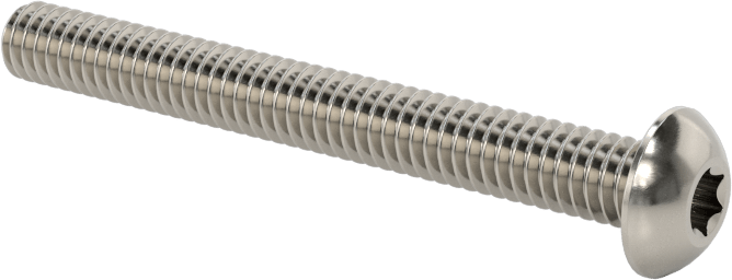 18-8 Paslanmaz Çelik Düğme Başlı Torx Vidalar, 8-32 Diş, 1-1/2" Uzunluk
