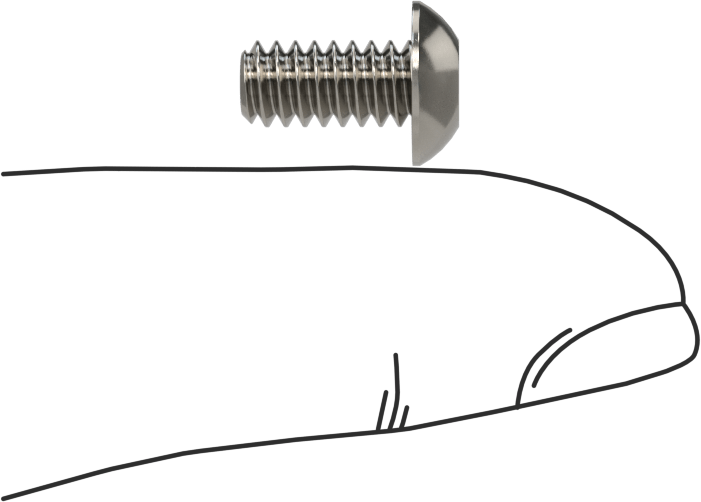 18-8 Paslanmaz Çelik Düğme Başlı Torx Vidalar, 10-24 Diş, 3/8" Uzunluk