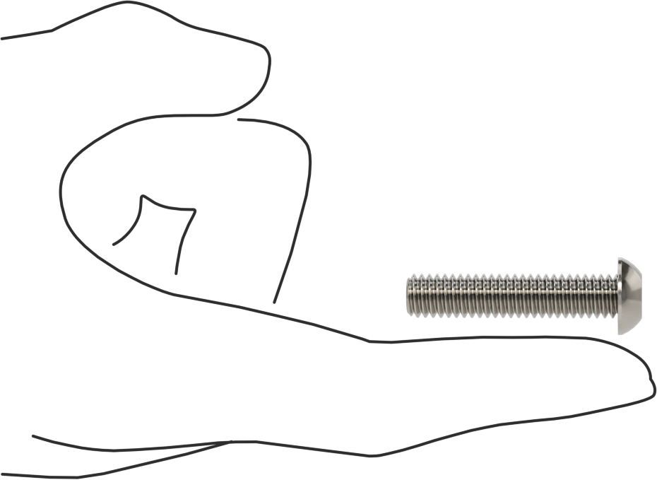 18-8 Paslanmaz Çelik Düğme Başlı Torx Vidalar, 5/16"-18 Diş, 1-1/2" Uzunluk