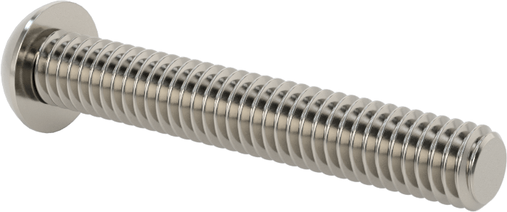 18-8 Paslanmaz Çelik Düğme Başlı Torx Vidalar, 5/16"-18 Diş, 2" Uzunluk