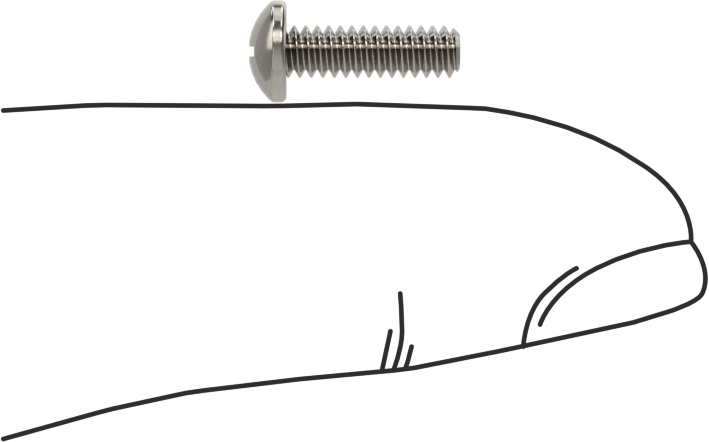 Silindir Başlı Kombinasyonlu Phillips/Yivli Vidalar, 4-40 Diş, 3/8" Uzunluk