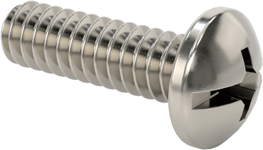 Silindir Başlı Kombinasyonlu Phillips/Yivli Vidalar, 4-40 Diş, 3/8" Uzunluk