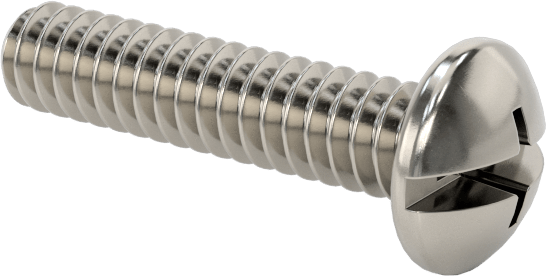 Silindir Başlı Kombinasyonlu Phillips/Yivli Vidalar, 4-40 Diş, 1/2" Uzunluk