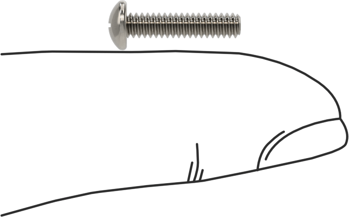 Silindir Başlı Kombinasyonlu Phillips/Yivli Vidalar, 4-40 Diş, 1/2" Uzunluk