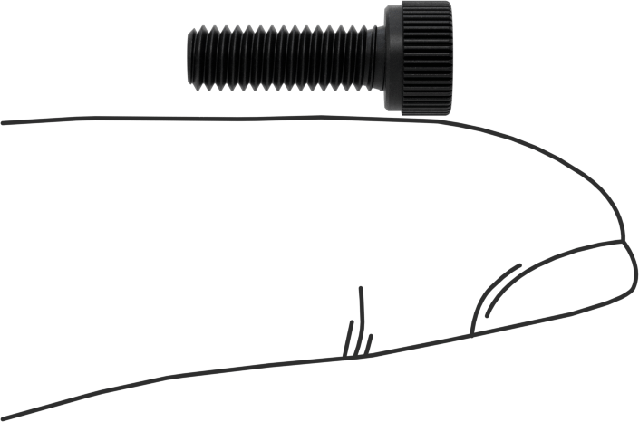 Sol Dişli Alaşımlı Çelik Soket Başlı Vida, M4 x 0,7 mm Diş, 12 mm Uzunluk