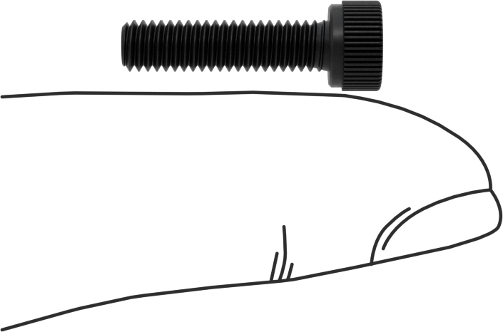 Sol Dişli Alaşımlı Çelik Soket Başlı Vida, M4 x 0,7 mm Diş, 16 mm Uzunluk